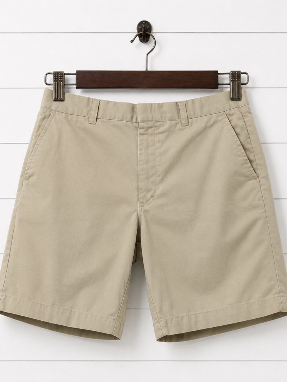 L.L.Bean Khaki Chino Shorts 35 Beige Cotton Classic Casual Outdoor Preppy